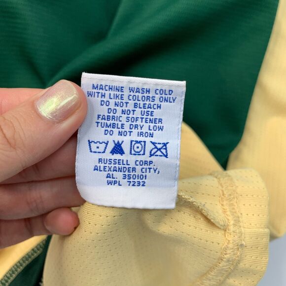 Russell Colorado State Rams Polo Shirt Men L Large Green Performance Quarter Zip - Picture 11 of 13